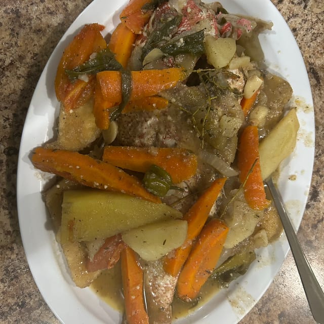 Steamed Snapper Fish.
