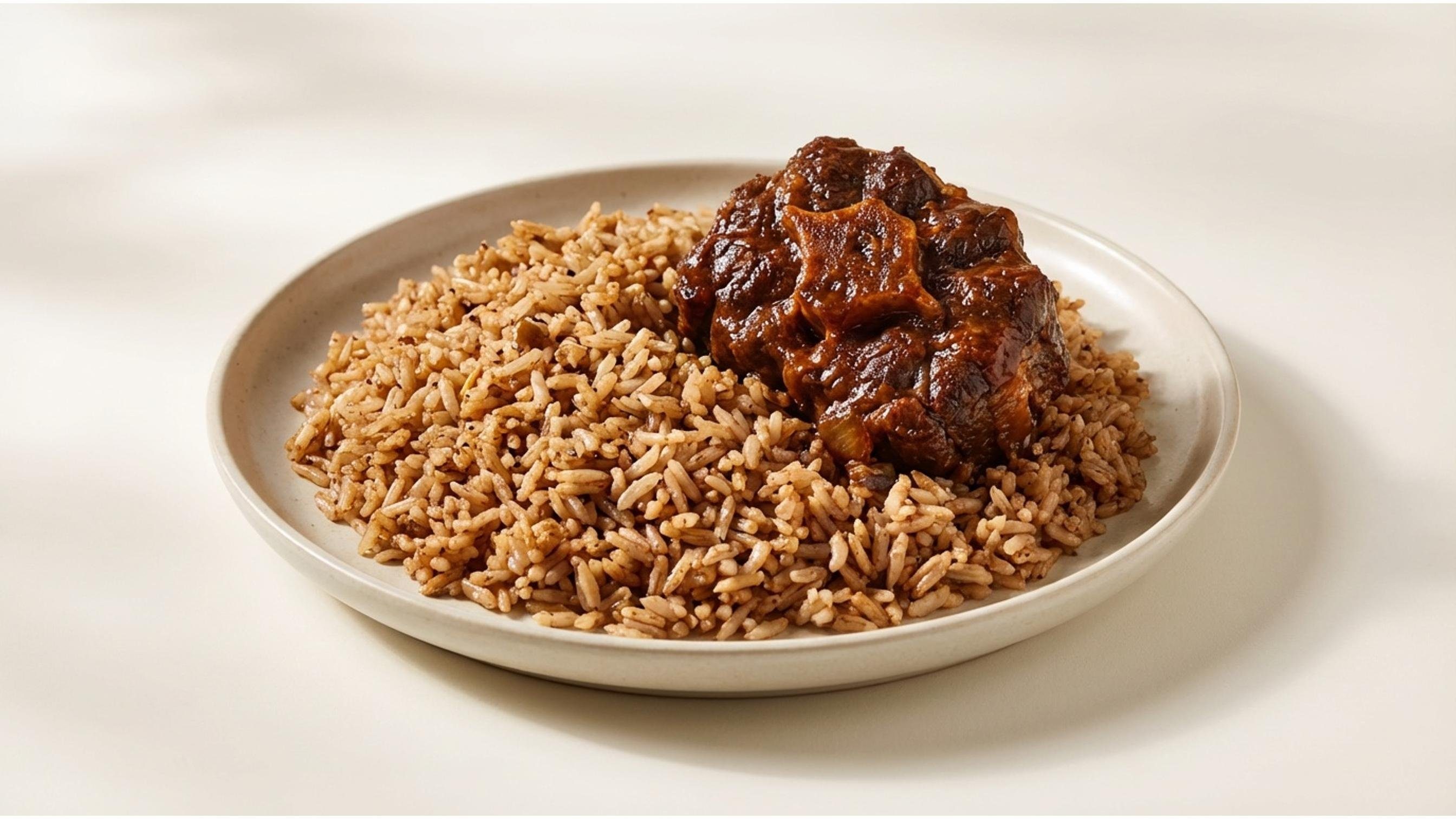 Small Oxtail Comes with White Rice or Rice and Beans No Sides.